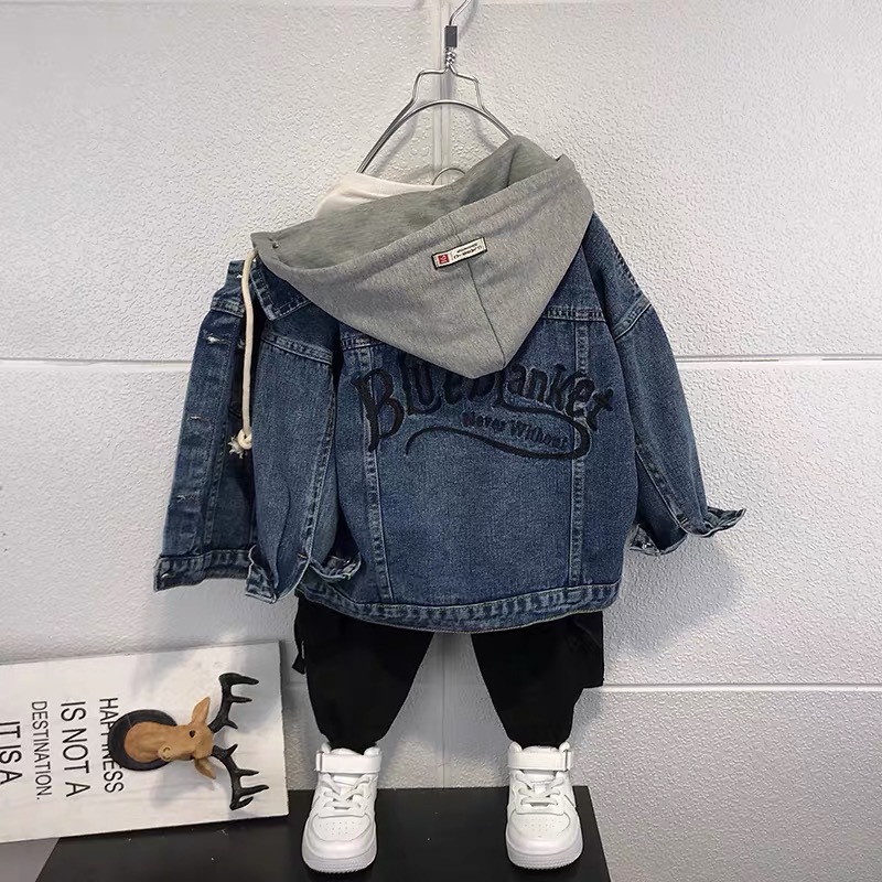 Denim spring children's jacket for boys