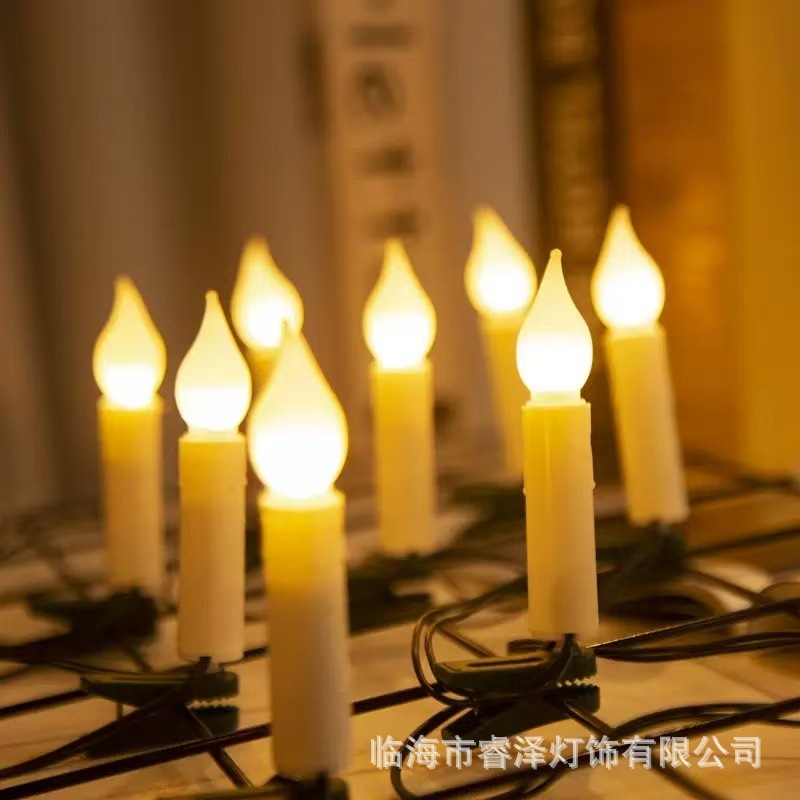 国境を越えて起爆したキャンドルランプのクリップランプはクリスマス装飾にろうそくのクリップランプを配置したメーカーは創造的なカラーランプを提供している|undefined
