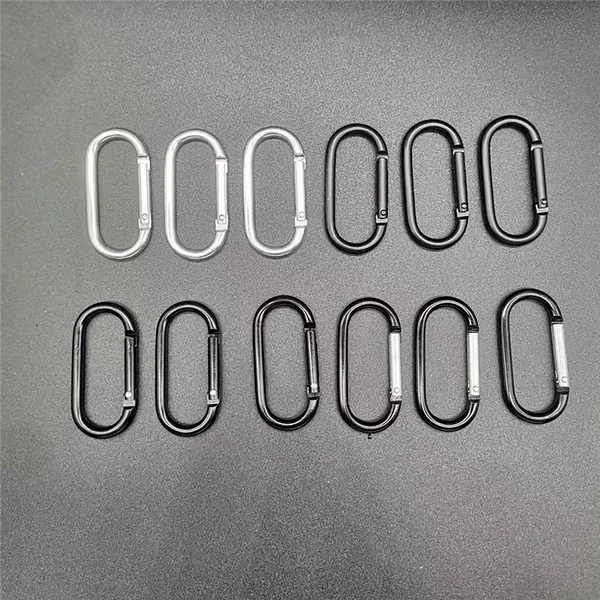 Runway carabiner No. 5 electrophoresis black earphone case hanging buckle U-shaped oxidation black carabiner