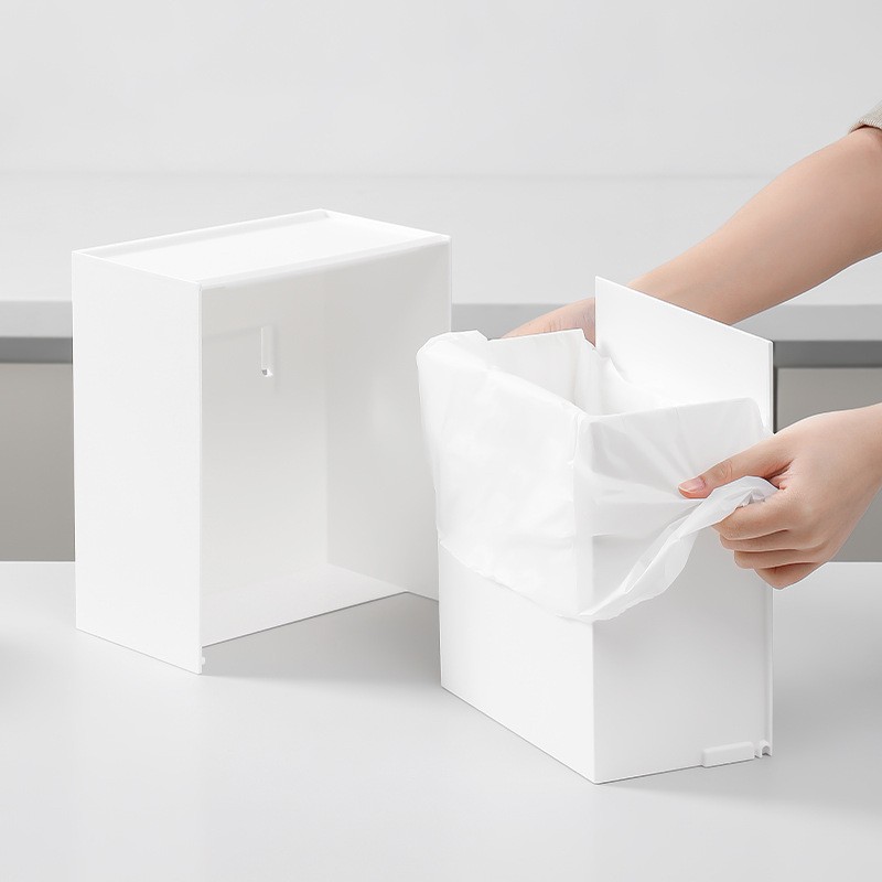 8064 正方形壁掛け収納バスケット無地収納バスケット穴あけ不要多機能家庭用バスルーム収納ボックス卸売