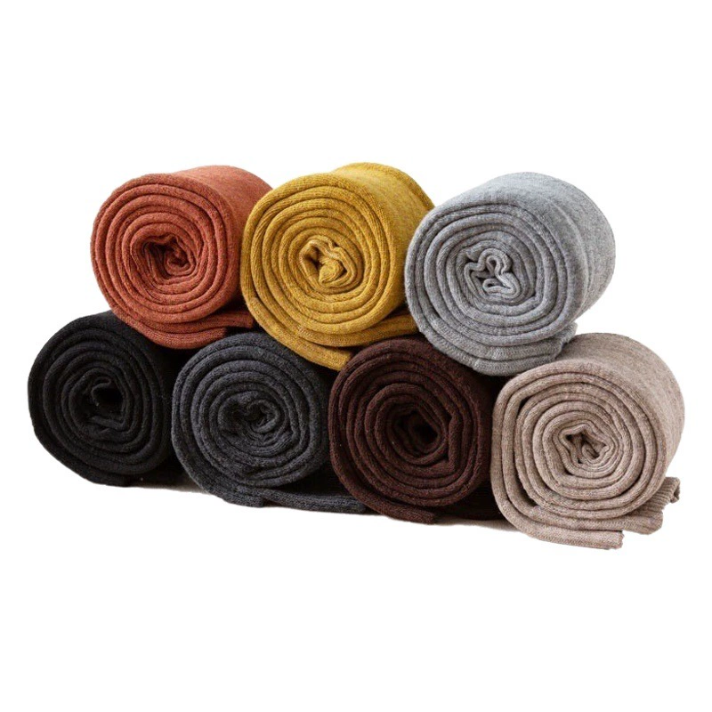 Женские носки выше колена, махровые носки из хлопка, осенне-зимний студенческий стиль, с махровой подкладкой, на флисовой подкладке, утолщенные носки до бедра.