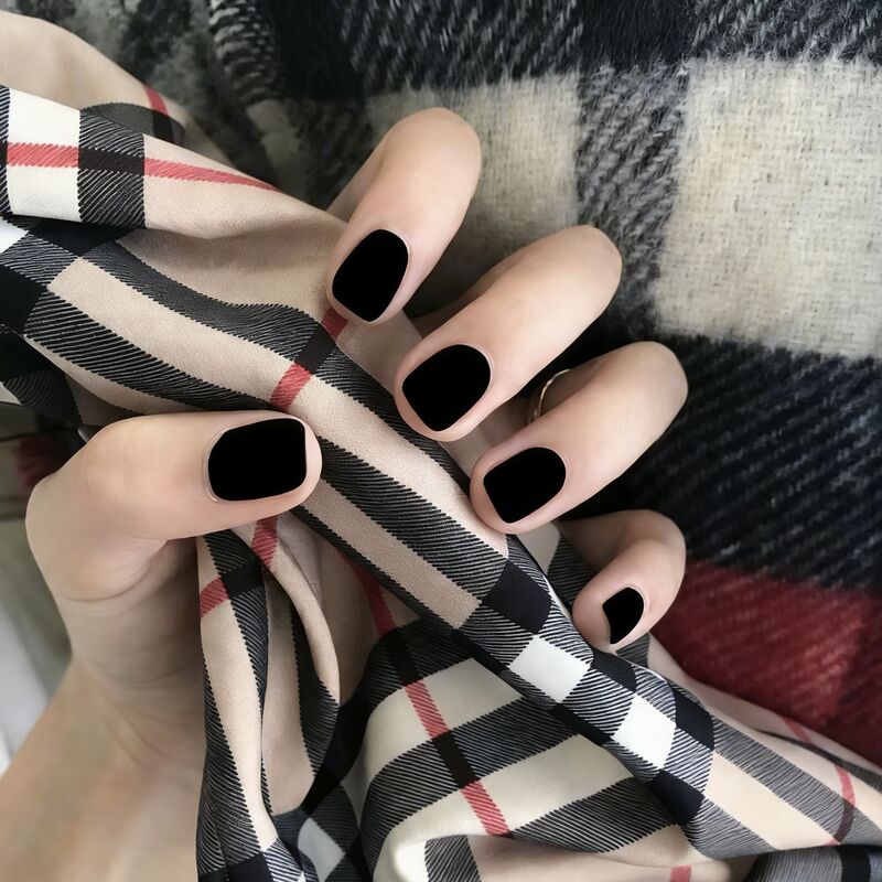 Cs-254 Black Matte Short Square Fake Nails Mini Black Cool Girl Simple Style 30 Pieces Wearable Nails Wholesale Cs-254 Black Matte Short Square Fake Nails Mini Black Cool Girl Simple Style 30 Pieces Wearable Nails Wholesale