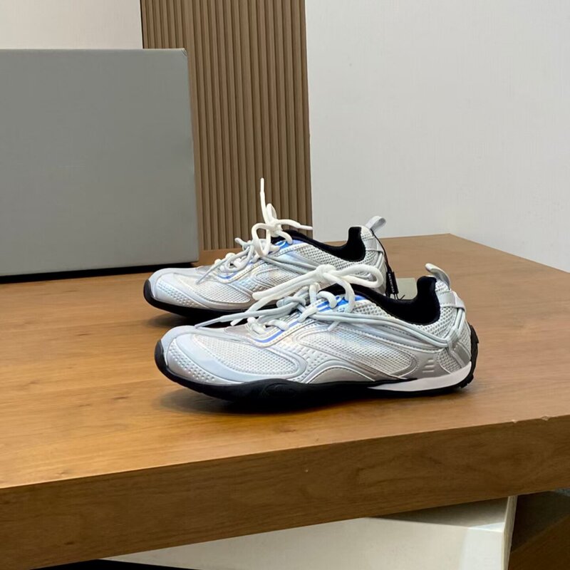 Paris-style mesh breathable couple's German training shoes, retro color-block design, unisex casual shoes, Forrest Gump style, dad shoes