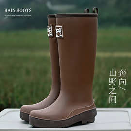 2026新款高筒雨鞋女款成人高档时尚雨靴防水胶鞋日韩长筒水鞋跨境