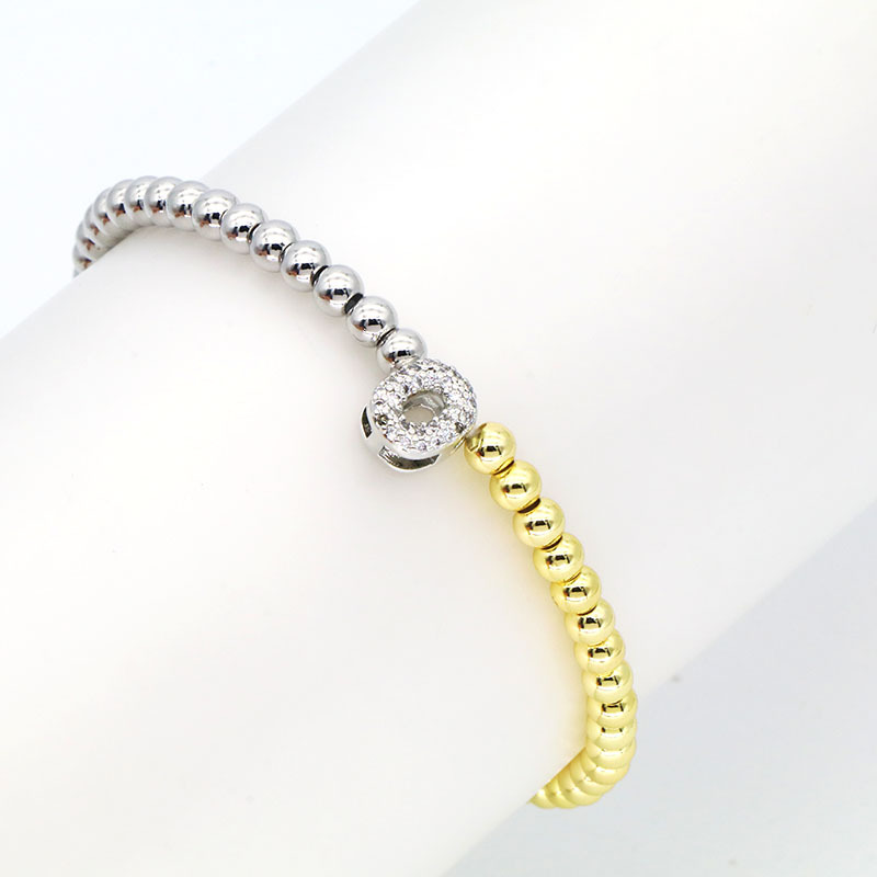 13g Weight Copper Pendant Material Zircon Inlay Material Bracelets Classification Copper Chain Material ball chain Chain Type 1 Piece Quantity Holiday, Daily Occasion Copper Material Letter Pattern All Seasons Season Women's Gender Plating Design Modern Style Style Wholesale Jewelry Modern Style Letter Copper Zircon Plating Bracelets Ball Chain 18