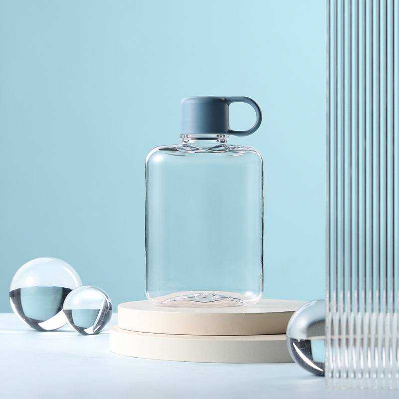 Tritan fresco gran capacidad portátil de viaje taza estudiante al aire libre portátil de plástico espacio taza de agua portátil olla plana