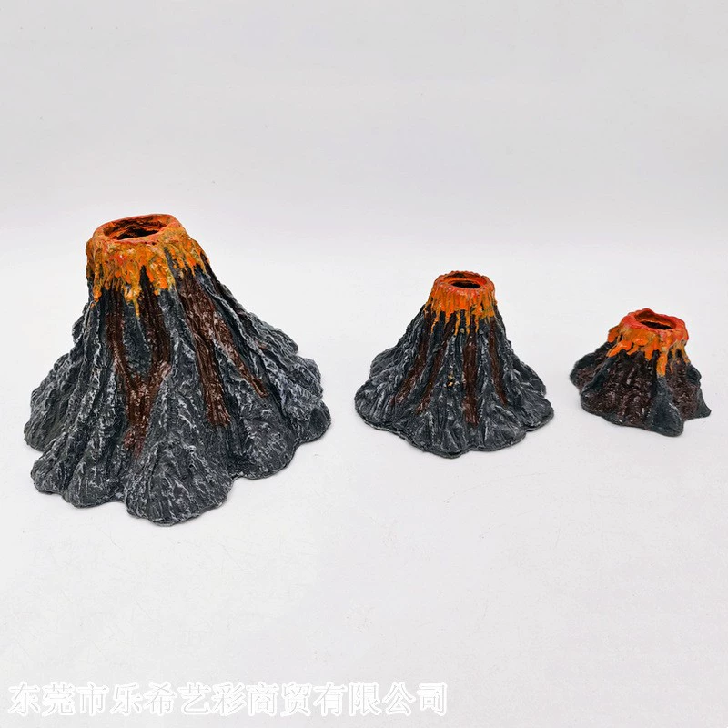 Имитация вулкана, имитация горы из смолы, украшение для аквариума, ландшафтный дизайн аквариума, каменная кладка большого размера