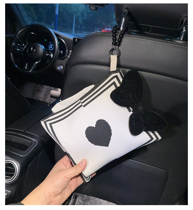 Car multi-functional hanging tissue cover tissue box bag car interior front and rear row car supplies ins Internet celebrity goddess