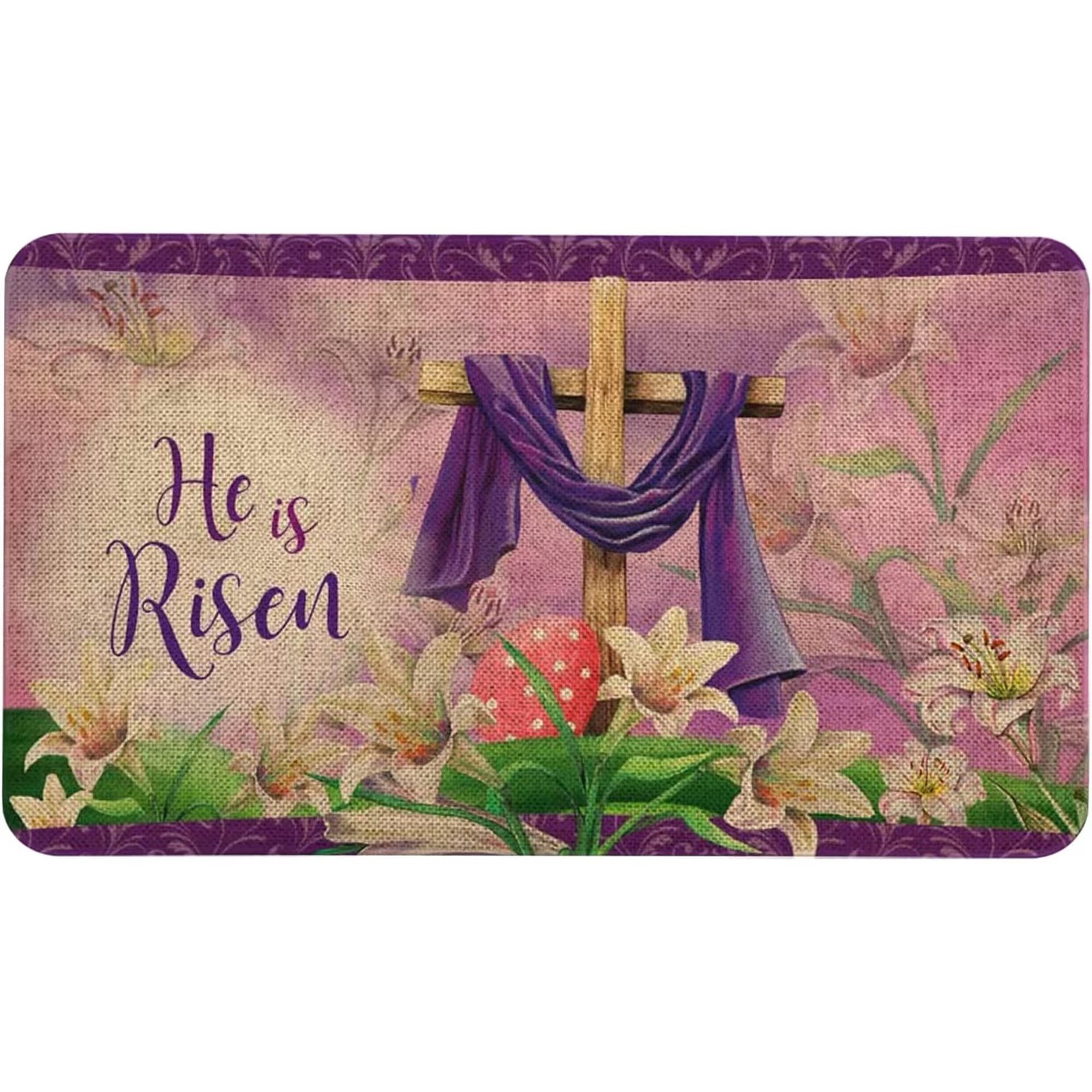 Transfronterizo de Amazon conejo de Pascua alfombra de piso decorativa Flor de camión alfombra de puerta de interior y exterior alfombra de pie de pasillo al por mayor