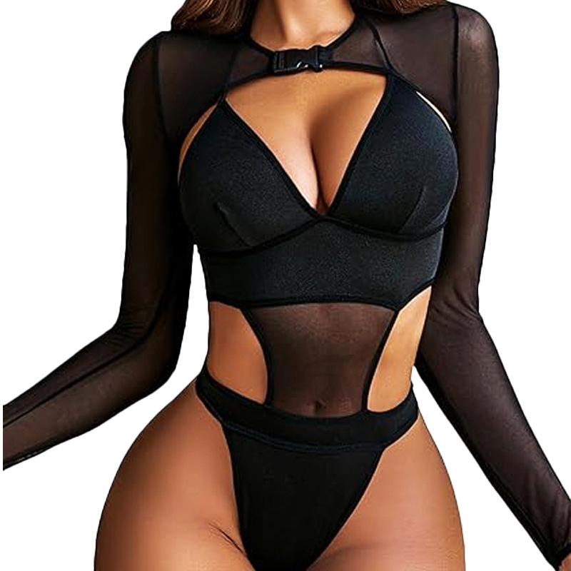 Femmes Dame Sexy Couleur Unie Ensemble 2 Pièces Une Seule Pièce Maillots De Bain display picture 1