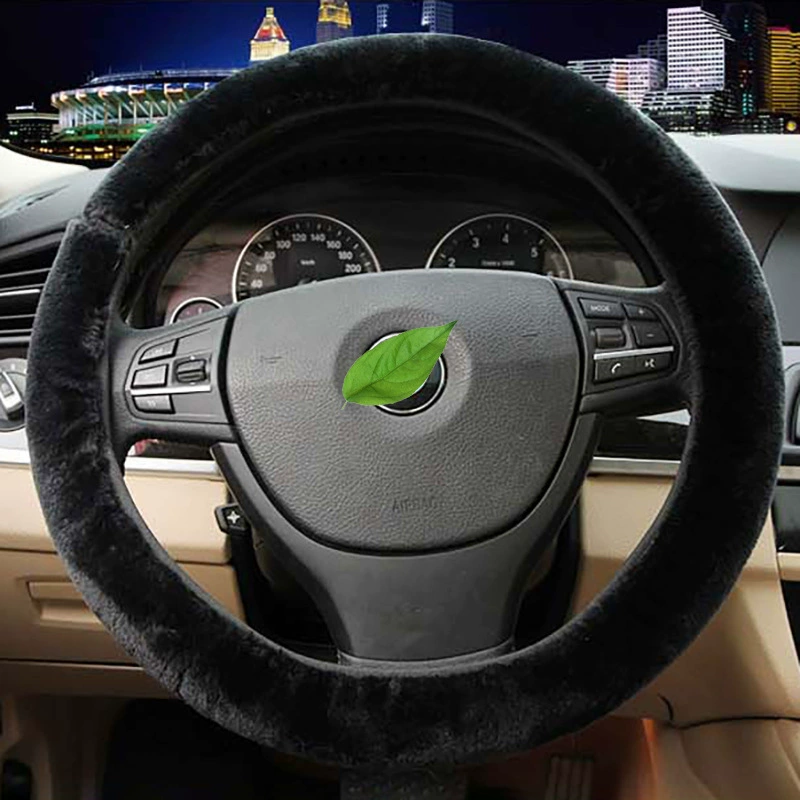 Зимний автомобильный плюшевый чехол на руль короткий Плюшевый руль без вкладыша унисекс шерстяной руль оптом
