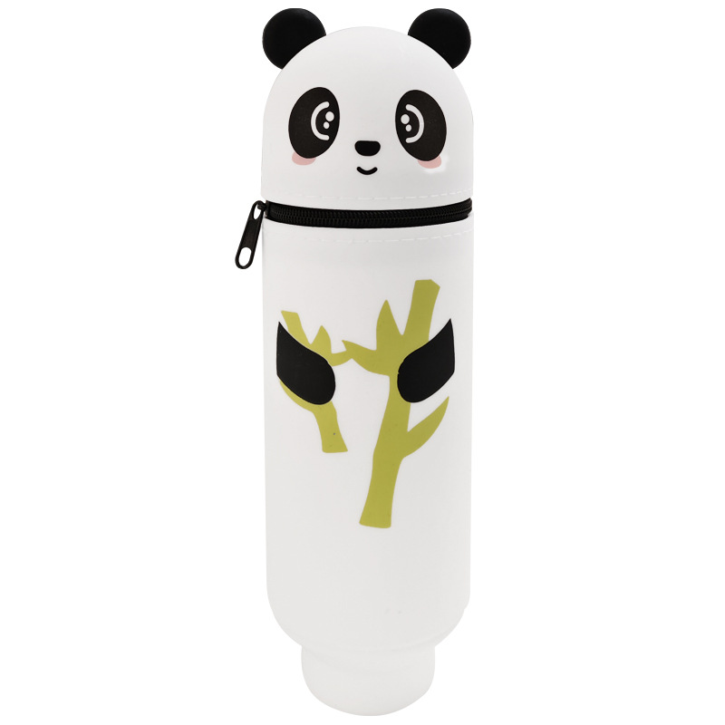 Estuche de lápices de silicona con diseño de panda