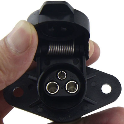 3-Pin 12-Volt Plug Truck Cable Connector 3-Core Tractor European Style Trailer Signal Light Display (Other Car Modifications) - socket