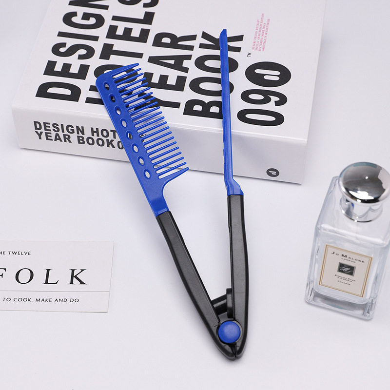 ヘアスプリントコーム、ポータブルV字型コーム、ストレート、カール、折りたたみヘアコーム、スタイリングストレートヘアコーム、外国貿易輸出専用|undefined