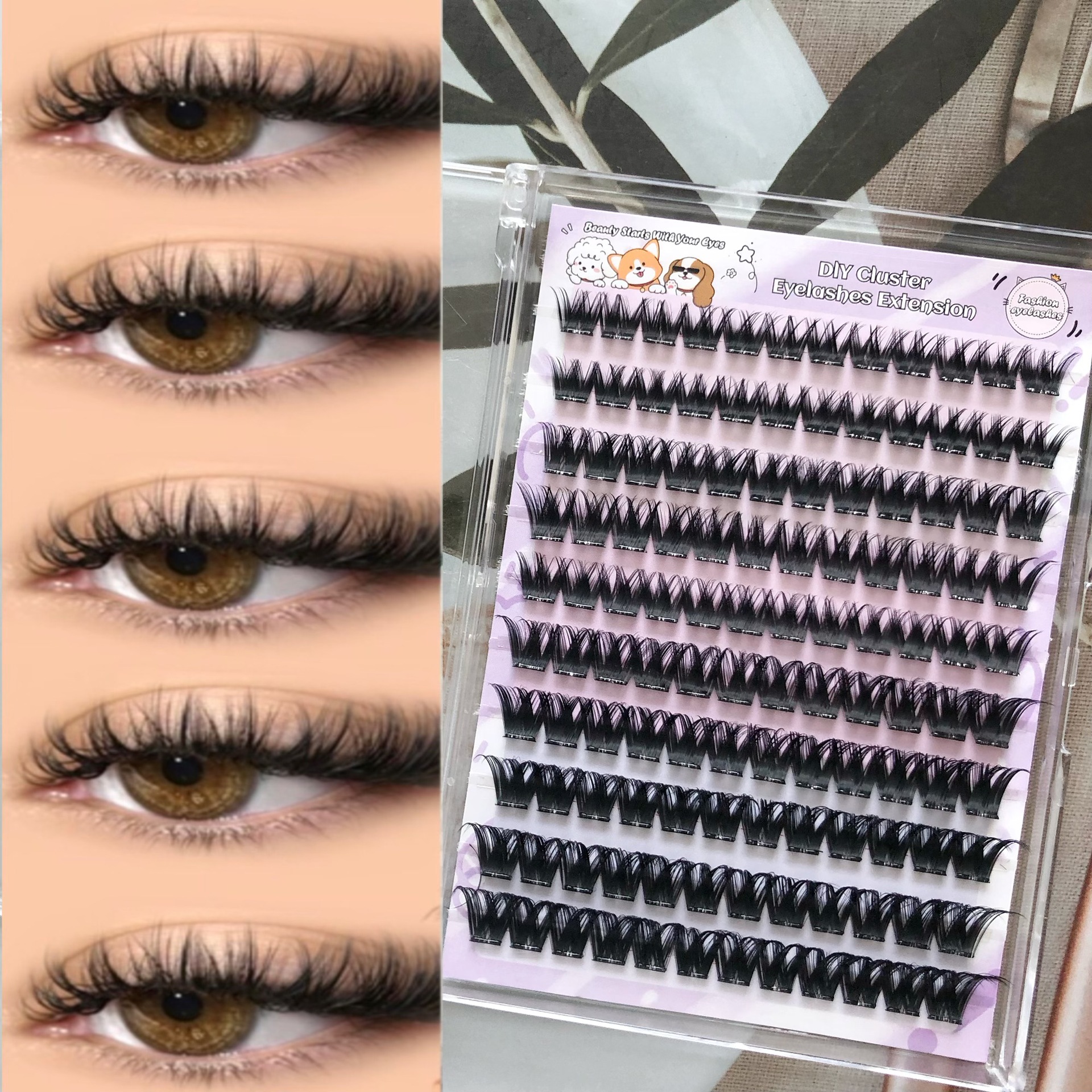 欧美爆款10排MJ93亚马逊DIY自嫁接套装欧美浓密新款跨境假睫毛