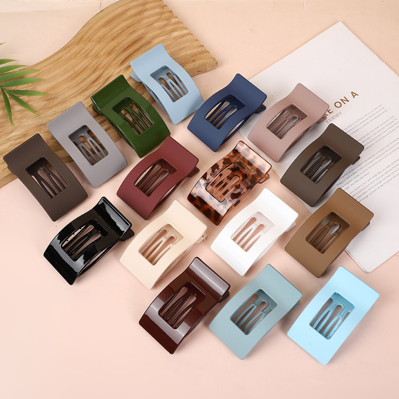 Cross-Border New Hot-Selling Flat Oval Hairpin Duckbill Clip Back of the Head Clip Strong Grip Simple Hair Clip Hair Accessories