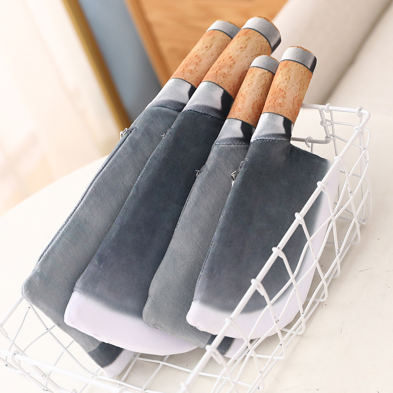 Creative Funny Chopper Simulation Chopper Plush Toy Pencil Bag Wallet Props Axe Sand Sculpture Gift Wholesale