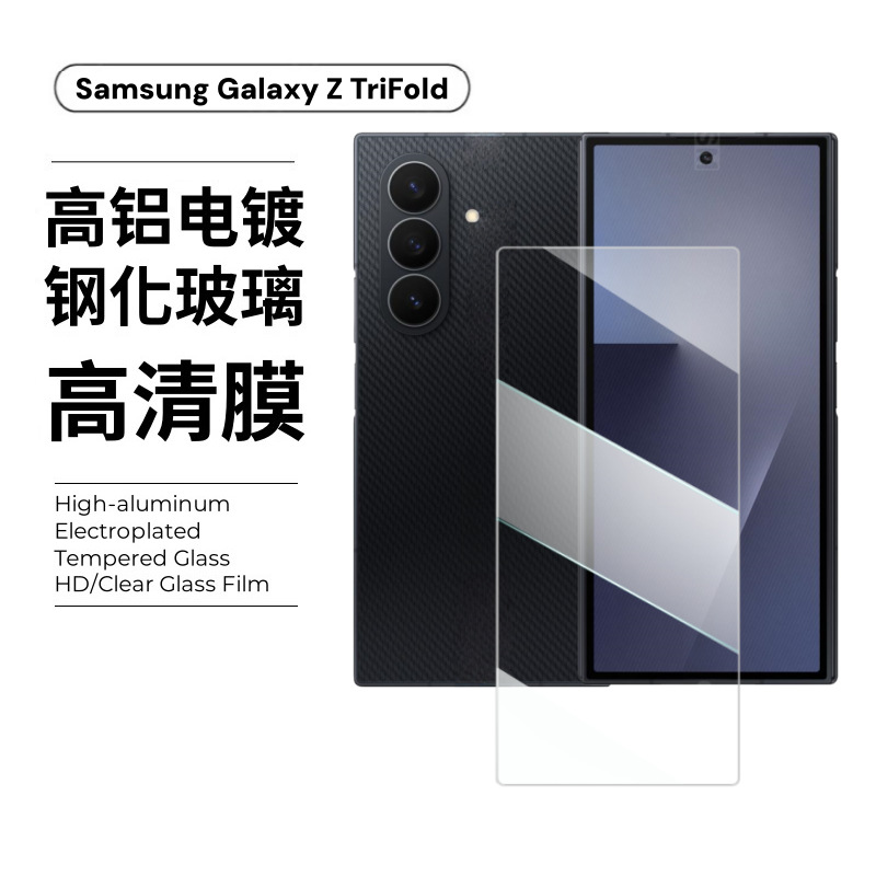 Aplicable a Samsung ZTriFold película templada Samsung plegable protector de pantalla exterior película de lente de vidrio serigrafía a prueba de vista