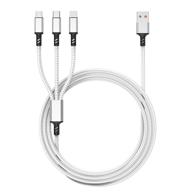 Uno a tres cable de datos tres en uno cable de carga para Apple Android tipo-C regalo logotipo fábrica al por mayor