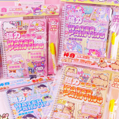 漫画磁気シーン素材ステッカー女の子手作りDIY磁気ステッカー水絵画落書き本セット文創店