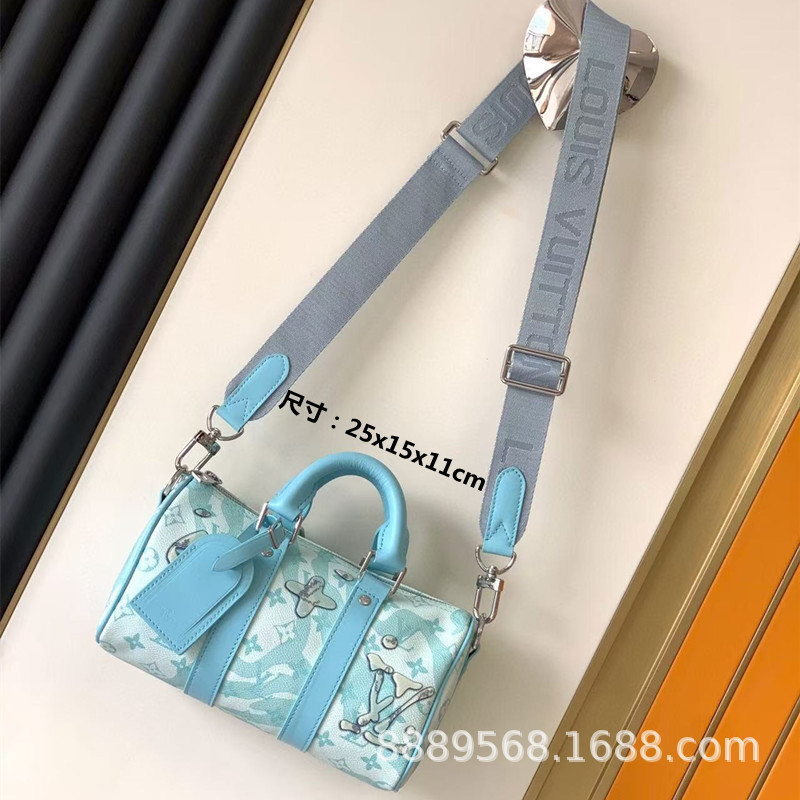 直接供給クロスボーダー m lv メンズバッグレディースバッグブラックウォリアーメッセンジャーバッグ枕バッグチェーンバッグボックスバッグポータブルブリーフケース|undefined