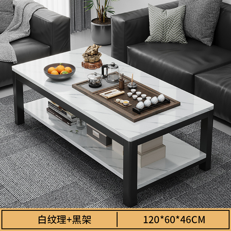 Mesa de té sala de estar doméstica simple simple moderna ligera de lujo pequeña oficina de mesa de té de alquiler de casa de mesa pequeña