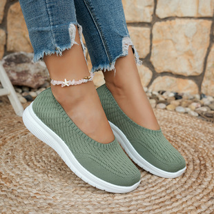 Women's Shoes 2025 Autumn New Shallow Slip-On Casual Shoes Cross-Border Large Size Women's Shoes Temu Dropshipping