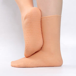 Sebs Long Moisturizing Socks Sole Honeycomb Pressure Relief Foot Protection Beach Socks for Men and Women High Elastic Skin-Friendly Care Leg Covers and Foot Socks