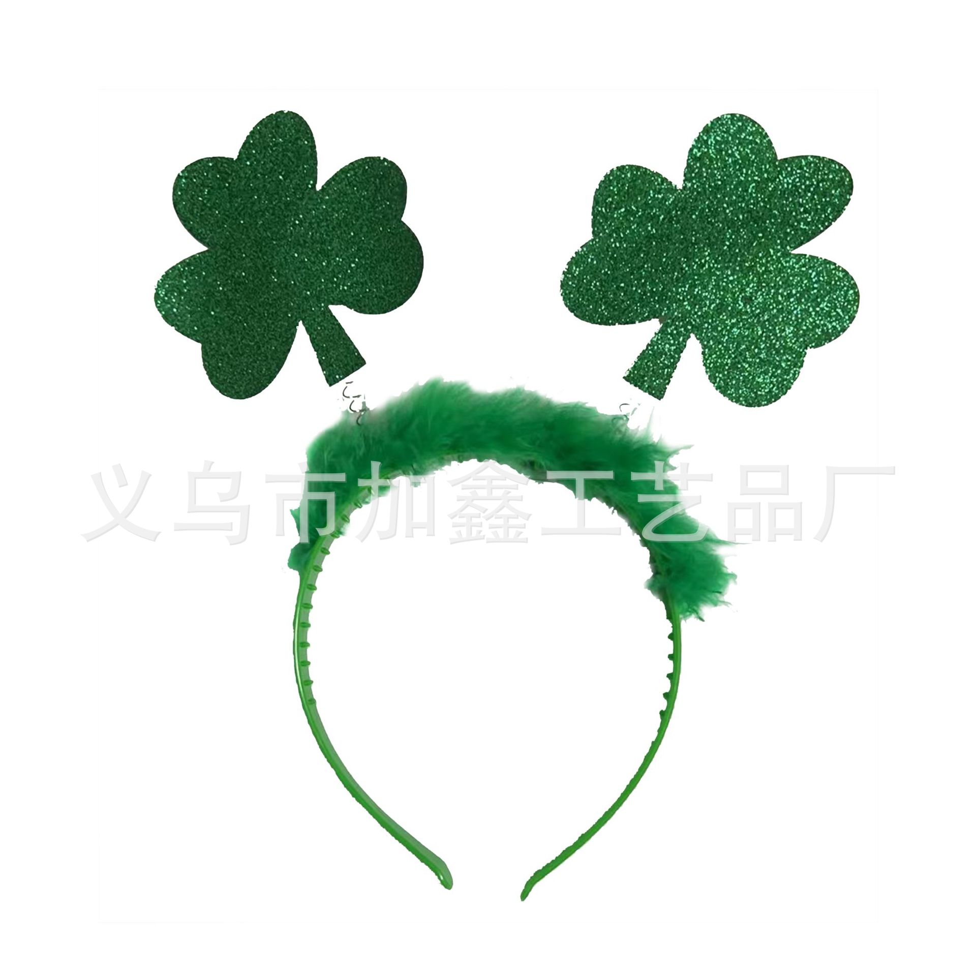 Festival irlandés trébol cabeza hebilla st. patrick pequeño sombrero diadema fiesta verde headwear
