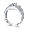 Fashionable wedding ring, one carat, silver 925 sample, 925 sample silver, European style
