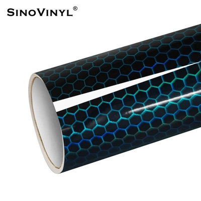changing film – Automotive Film - 15218-m-honeycomb-laser-black-light-blue