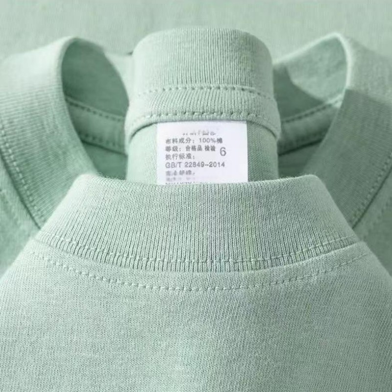 2025 ヘビーウェイト 100% 新疆綿半袖 Tシャツ男性と女性のための夏ルーズで多用途な半袖 Tシャツ大きいサイズ Tシャツ|undefined