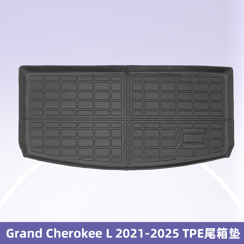 Para Grand Cherokee L 2021 - 2025 TPE Foot Pad 3D All Weather Material Backpack Pad
