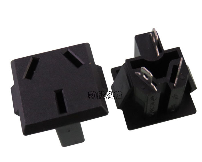 AC电源插座品字座 澳标三脚电源 插座端子配件DB-14-M-1  UL CCC