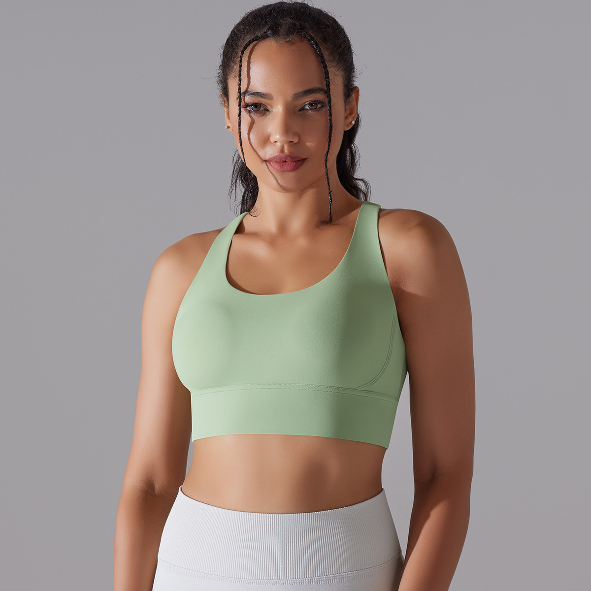 127g Weight Sleeveless Sleeve Length Nylon, Spandex Fabric Type Short Top Length Halter Crisscross Tank Tops Type Fitness, Yoga Occasion U Neck Neckline Solid Color Pattern Sports Style Sports Solid Color Nylon Spandex U Neck Active Tops Halter Crisscross Tank 135