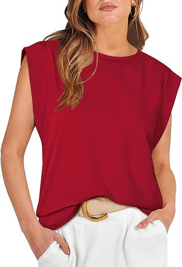 210g Weight Sleeveless Sleeve Length Pullovers Placket Type Raglan Sleeve Sleeve Type Cotton Fabric Type Long Top Length T-shirt Tops Type Holiday, Daily Occasion Round Neck Neckline Loose Fit Type Stripe, Solid Color Pattern Summer, Spring Season Women's Gender Casual Style Wholesale Women's Casual Stripe Solid Color Sleeveless T-Shirts 16