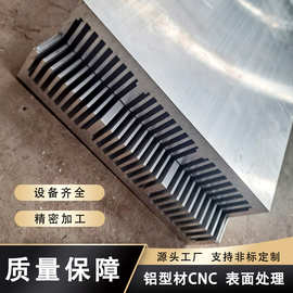 铝合金散热器CNC加工 对流水制冷片密齿加厚空心大功率挤压铝型材