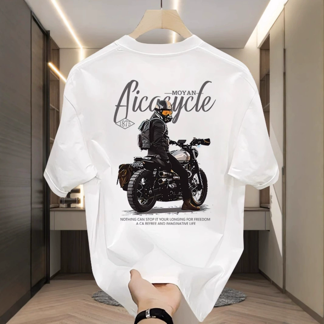 Красивая футболка с короткими рукавами в американском стиле 2025 года для молодых мужчин и женщин, летние модные брендовые уличные свободные и универсальные топы с короткими рукавами