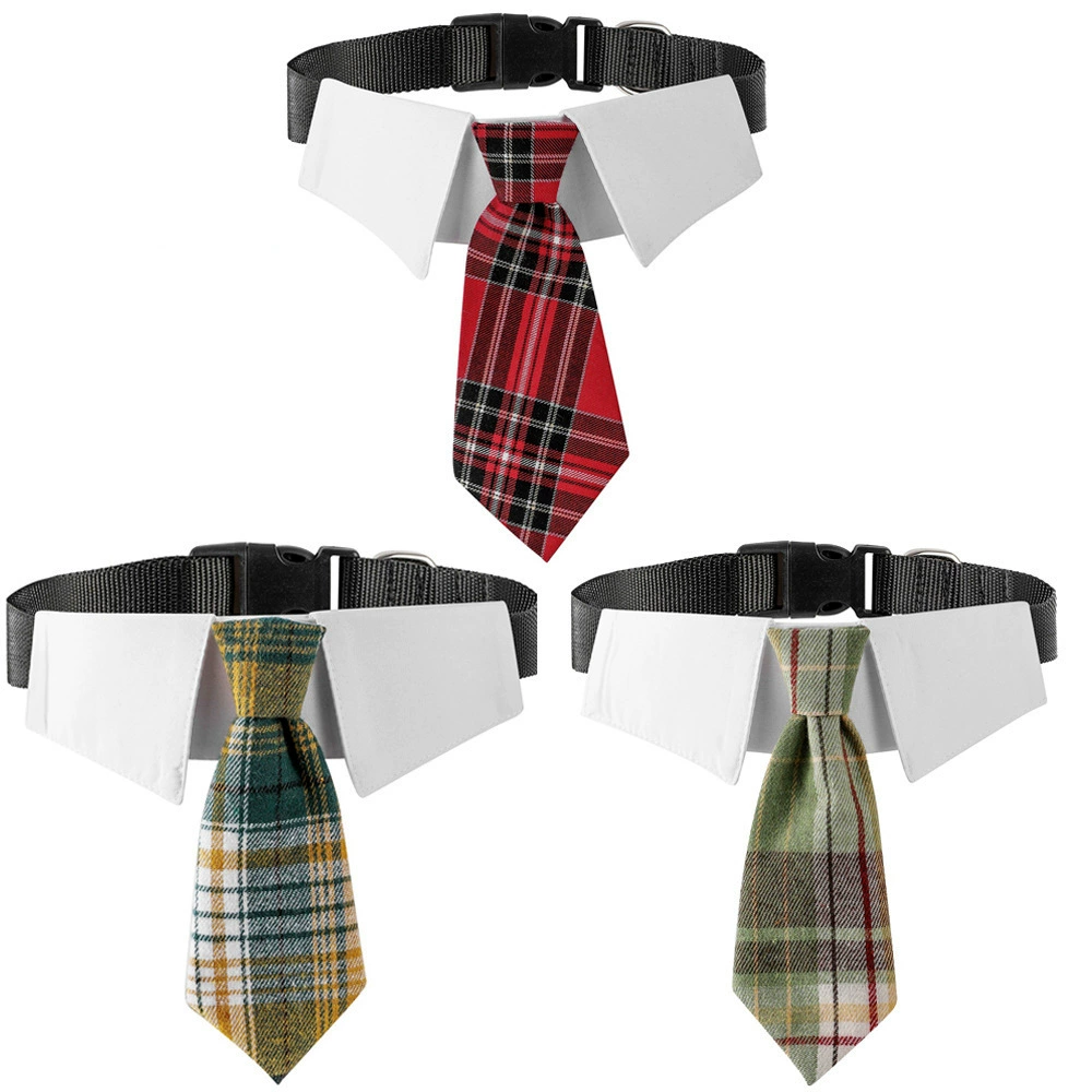 Производитель в наличии Рождественский галстук клетчатый воротник аксессуары для одежды для собак маленькие средние и большие собаки галстук треугольное полотенце