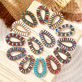 U形滴油饰品配件多色耳环挂件项链 波西米亚复古配饰义乌外贸批发