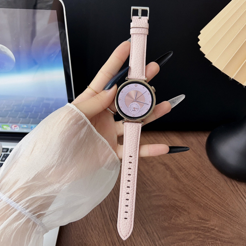 Suitable for Huawei Gt5 Watch Gt4 Pebbled Leather Strap 41mm Women's Gt5Pro Leather Strap 18mm