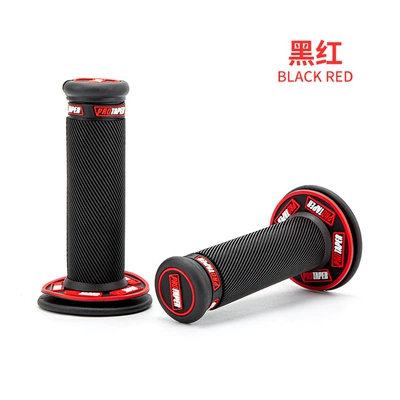 PRO motorcycle modified accessories off-road vehicle soft handle cover universal 22mm handle glue factory direct sale (Motorcycle Handle Cover) - black-background-red