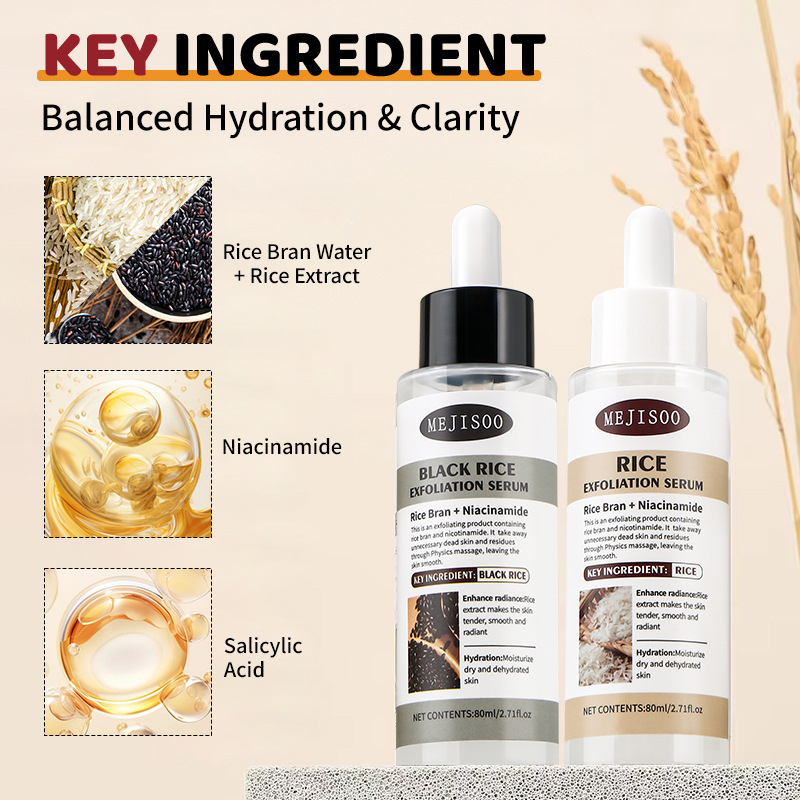外贸跨境全英文 Black Rice Exfoliation SerumRice Exfoliation|undefined