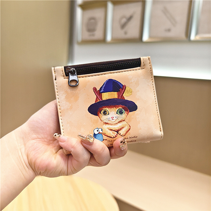Special Offer Korean New Cartoon Cute Student Simple Two-fold Distinctive Short Mini Small Purse Coin Purse Special Offer Korean New Cartoon Cute Student Simple Two-fold Distinctive Short Mini Small Purse Coin Purse