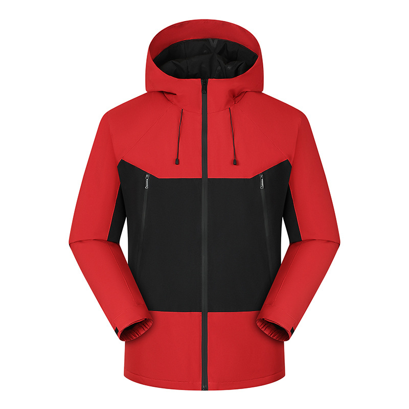 Primavera y otoño una sola capa de algodón con capuchón de asalto ropa de invierno personalizada ropa de trabajo al aire libre impermeable LOGO impresa