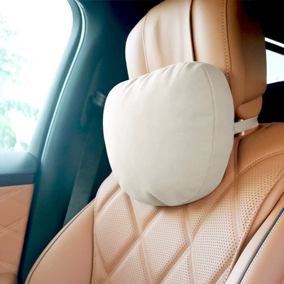 Headrest — Maybach punching neck pillow car - creamy-white-neck-pillow