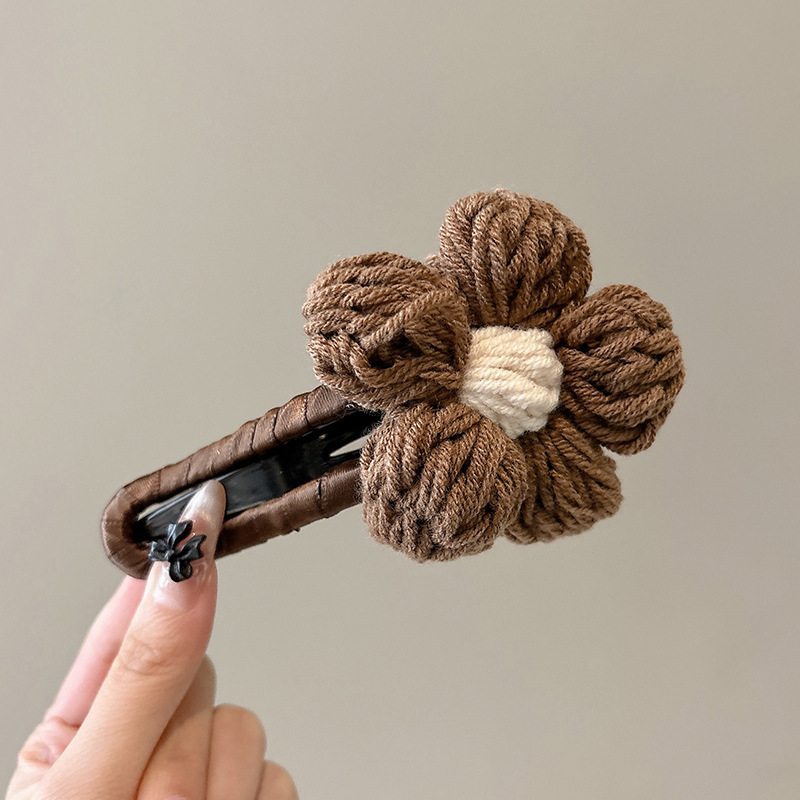Flores grandes clip de boca de pato para mujeres cabeza trasera clip de cabello de alta sensibilidad más clip lateral agarrar clip de cabello