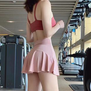 Culottes, Elastic Short Skirts, Casual Style Butt Curtains, Loose Fitness Skirts, Sexy Pleated Hot Girls, Summer See-Through