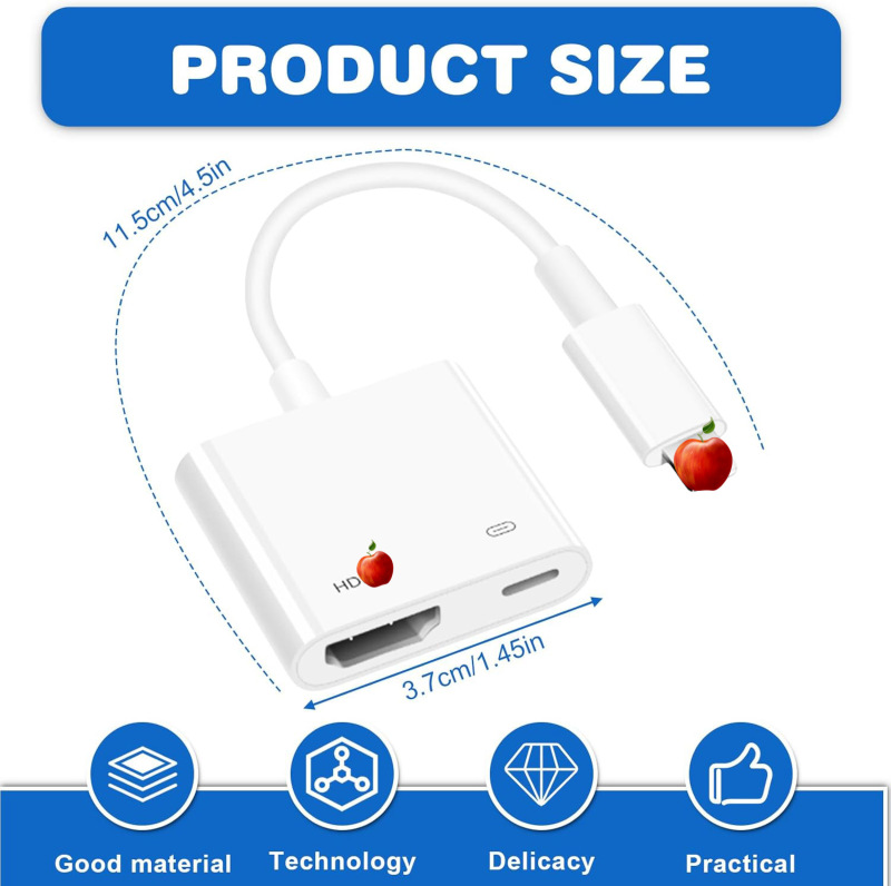 Apple 携帯電話から TV HD ビデオ コンバーターに適したクロスボーダー ライトニング - HDMI HD ケーブル|undefined
