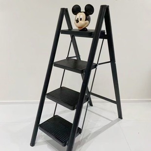 Ladder for Home Use, Multifunctional Step Ladder, Folding Ladder, Stair Stool, Small Indoor Ultra-Thick Flower Stand, Thickened Carbon Steel